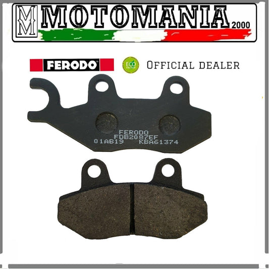 FDB2087EF PASTIGLIE FRENO POSTERIORE ECO F HONDA KYMCO SYM SUZUKI PEUGEOT *