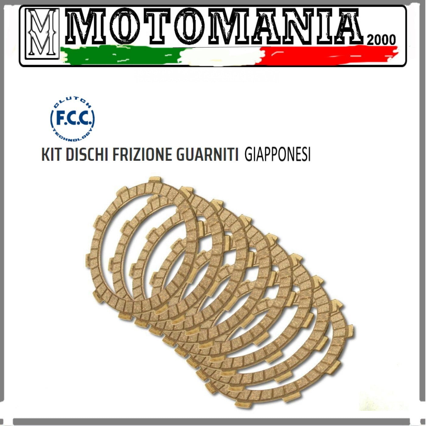 KIT 8 CLUTCH DISCS CRANKSETS FCC KAWASAKI VARIOUS MODELS SEE APPLICATIONS