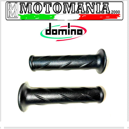 COPPIA MANOPOLE IN GOMMA NERA PER SCOOTER E MOTO DOMINO PER BEVERLY E SH300