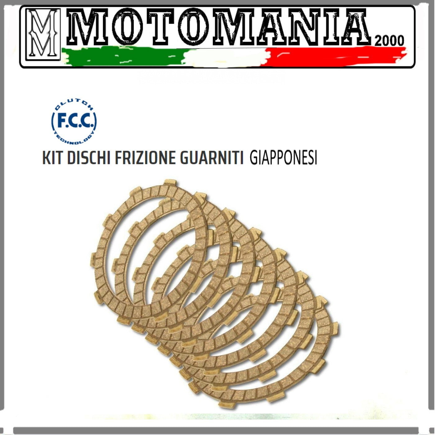 KIT 7 DISCHI FRIZIONE GUARNITI FCC KAWASAKI VARI MODELLI VEDI APPLICAZIONI