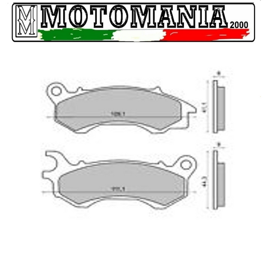 FDB2256EF PASTIGLIE FRENO POSTERIORE ECO F PER HONDA KYMCO PEUGEOT