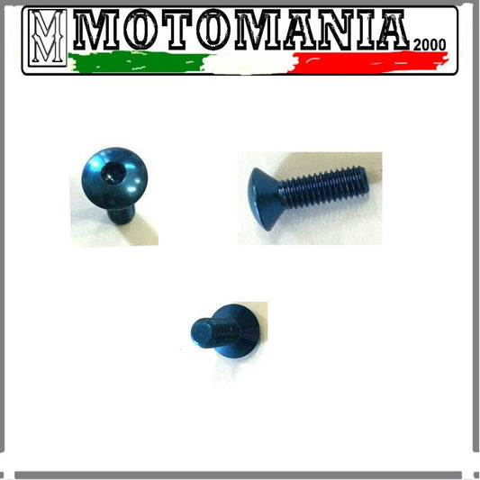 ERGAL FAIRING SCREW DOMED AND FLARED HEAD BLUE COLOR 5X15 *