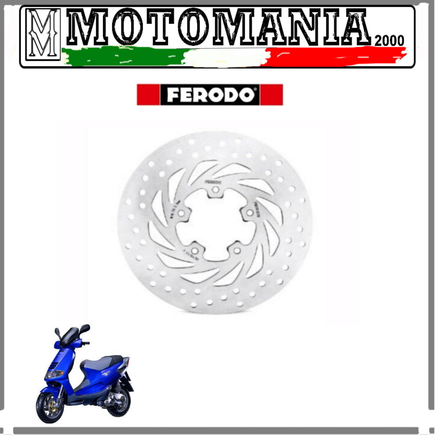 FMD0007R DISCO FRENO FERODO PER PIAGGIO SKIPPER 50 125 150 TYPHOON 125 150