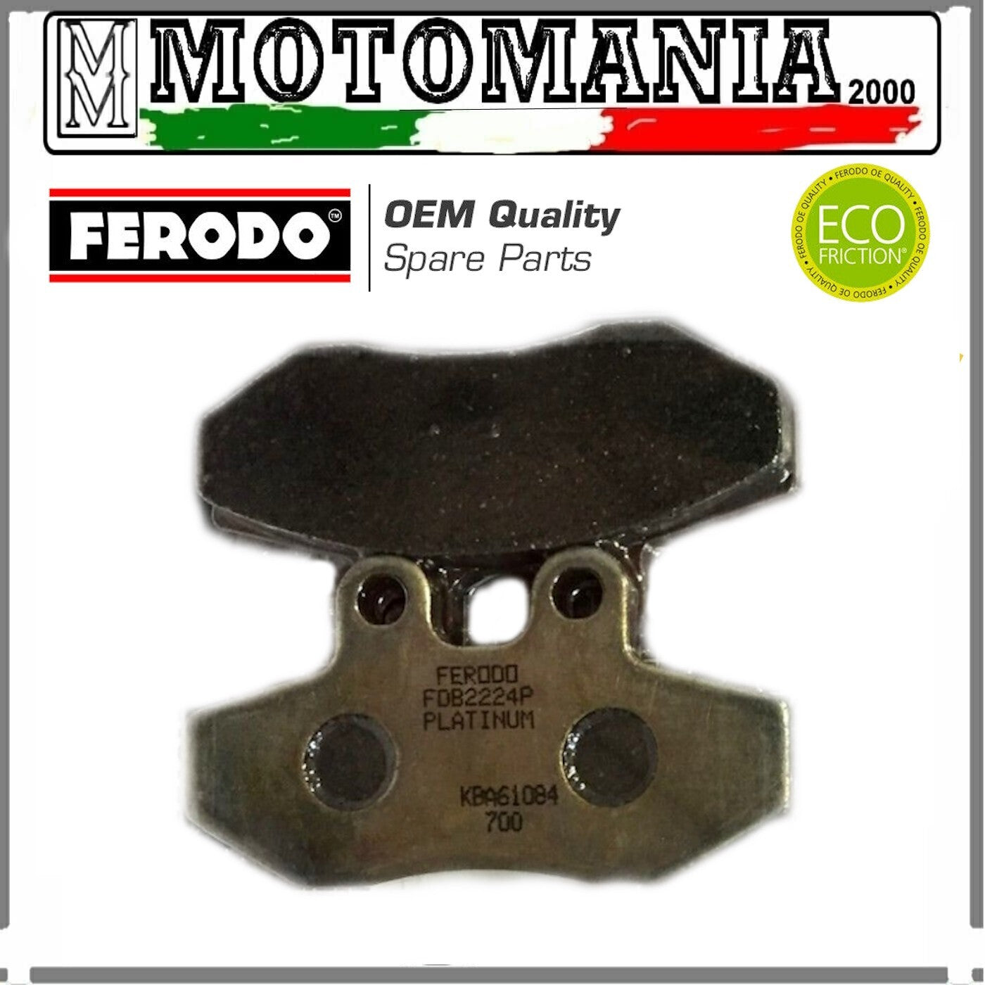 FDB2224P PASTIGLIE FRENO POSTERIORE PLATINUM PER YAMAHA CYGNUS X 125 250 -NCX