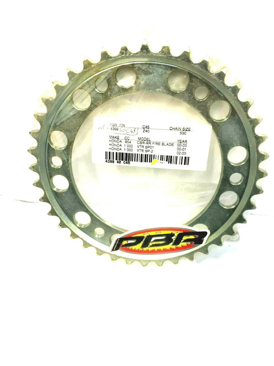 4329940C45 CORONA DENTI 40 PASSO 530 PBR HONDA CBR-RR 954 FIREBLADE 2000-2003