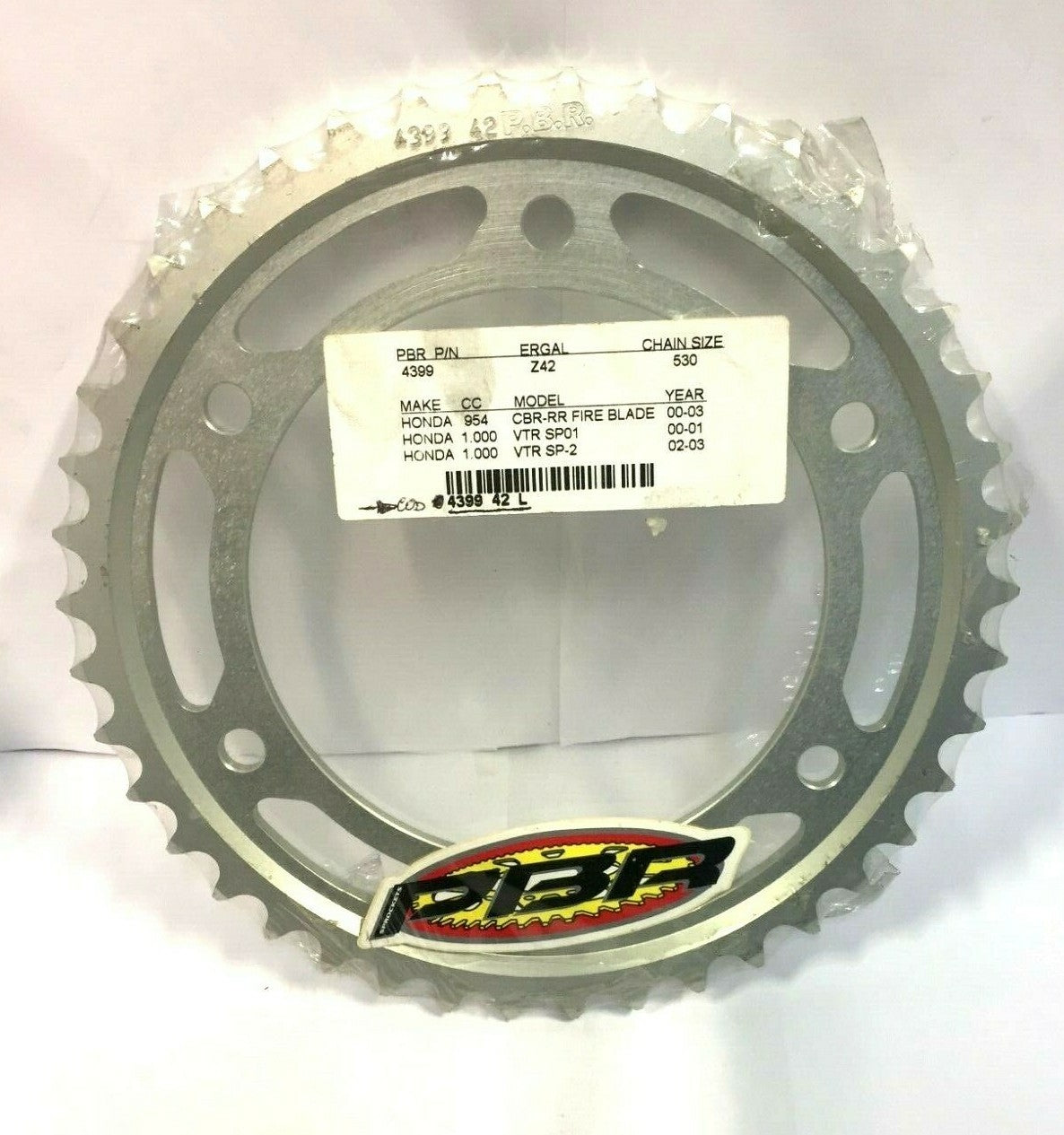 439942L CORONA IN ERGAL PBR HONDA CBR-RR 1000 FIRE BLADE 42 DENTI PASSO 530-06-0