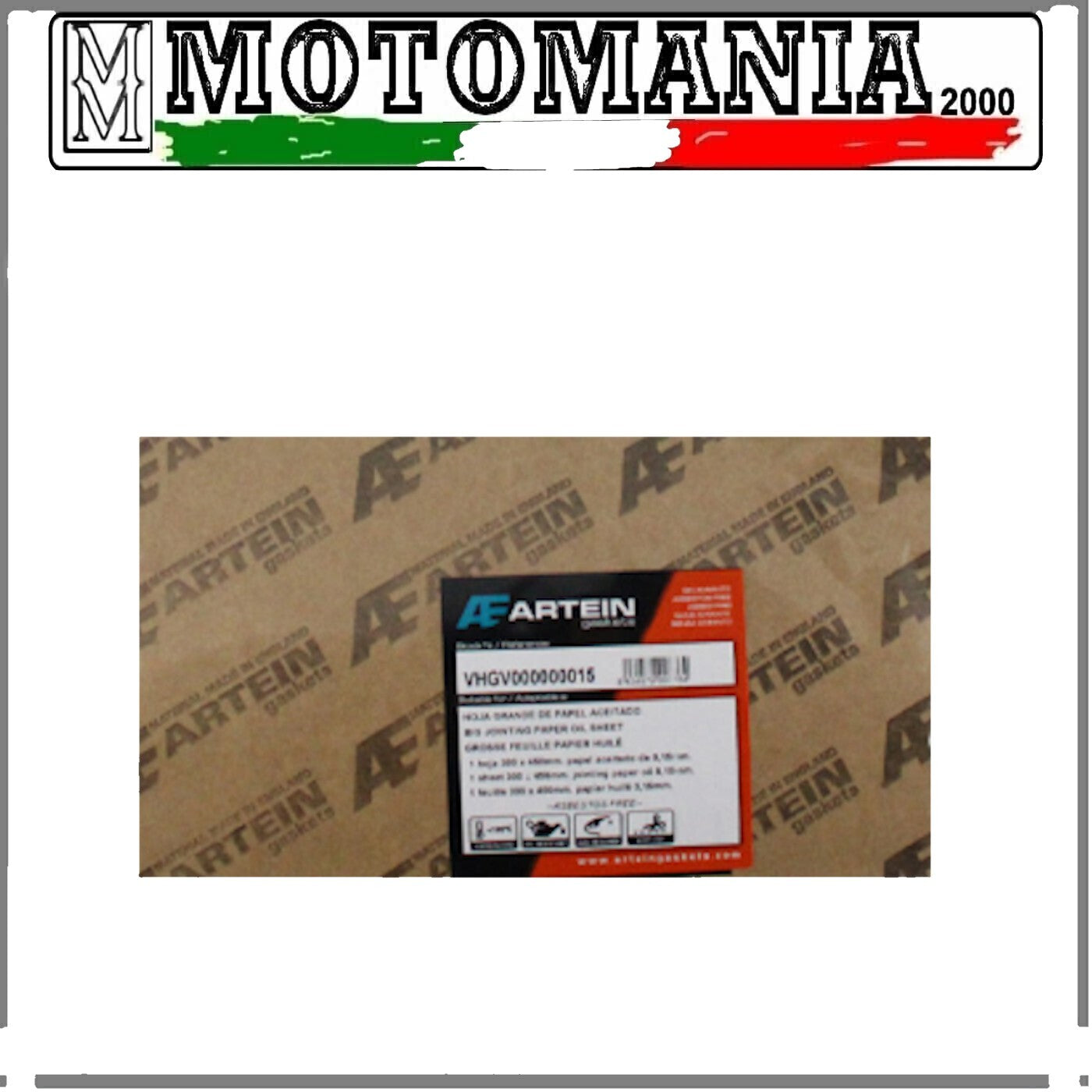 FOGLIO CARTA GUARNIZIONI 300 x 450 MM SPESSORE 0,25 MM  *