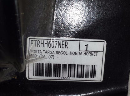 PTRHH607NER LIGHTECH ADJUSTABLE LICENSE PLATE HOLDER HONDA HORNET 600 FROM 2007