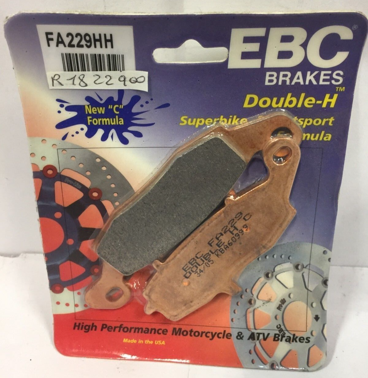 FA229HH CP BRAKE PADS EBC SUZUKI SV 650 KAWASAKI KLR 650 ANT. WK- CF MOTO
