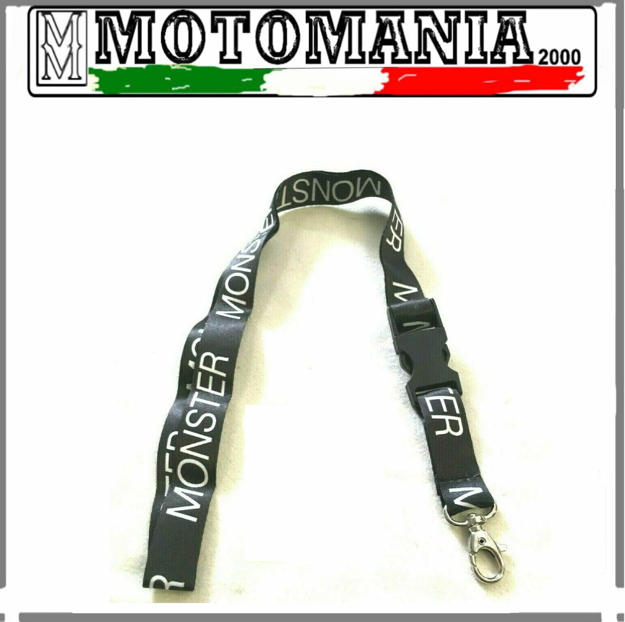 DUCATI MONSTER BLACK AND WHITE KEY FOB