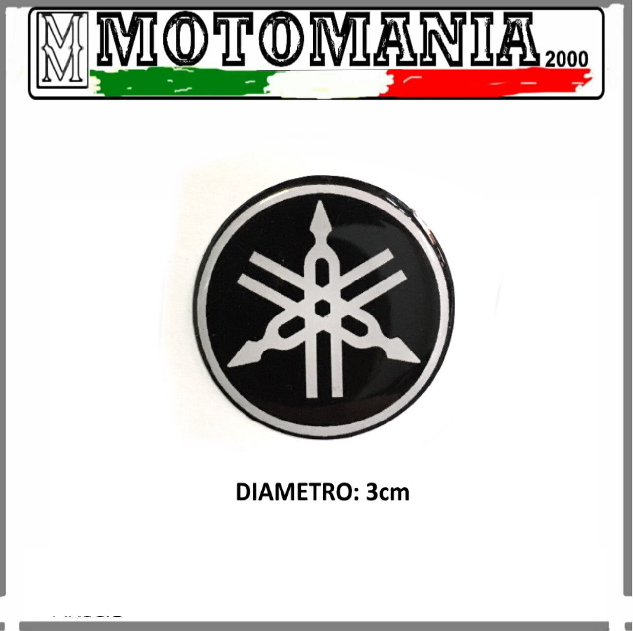 YAMAHA DIAPASON ADESIVO RESINATO SCOOTER E MOTO, DIAMETRO  3 cm