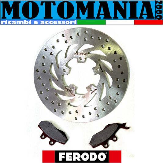 FERODO BRAKE DISC + FRONT BRAKE PADS. FERODO FOR GILERA RUNNER FXR180