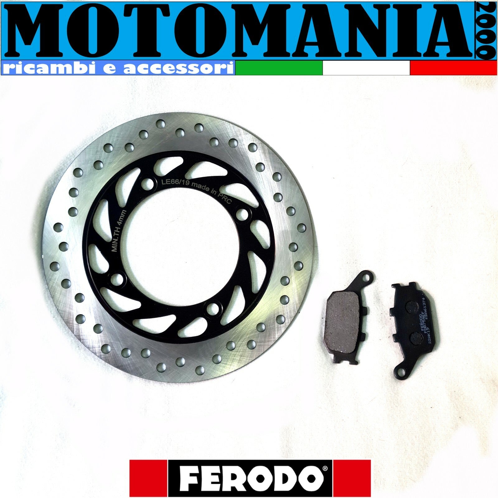 DISCO FRENO POSTERIORE + PASTIGLIA POST. FERODO HONDA CB HORNET 900 02-07
