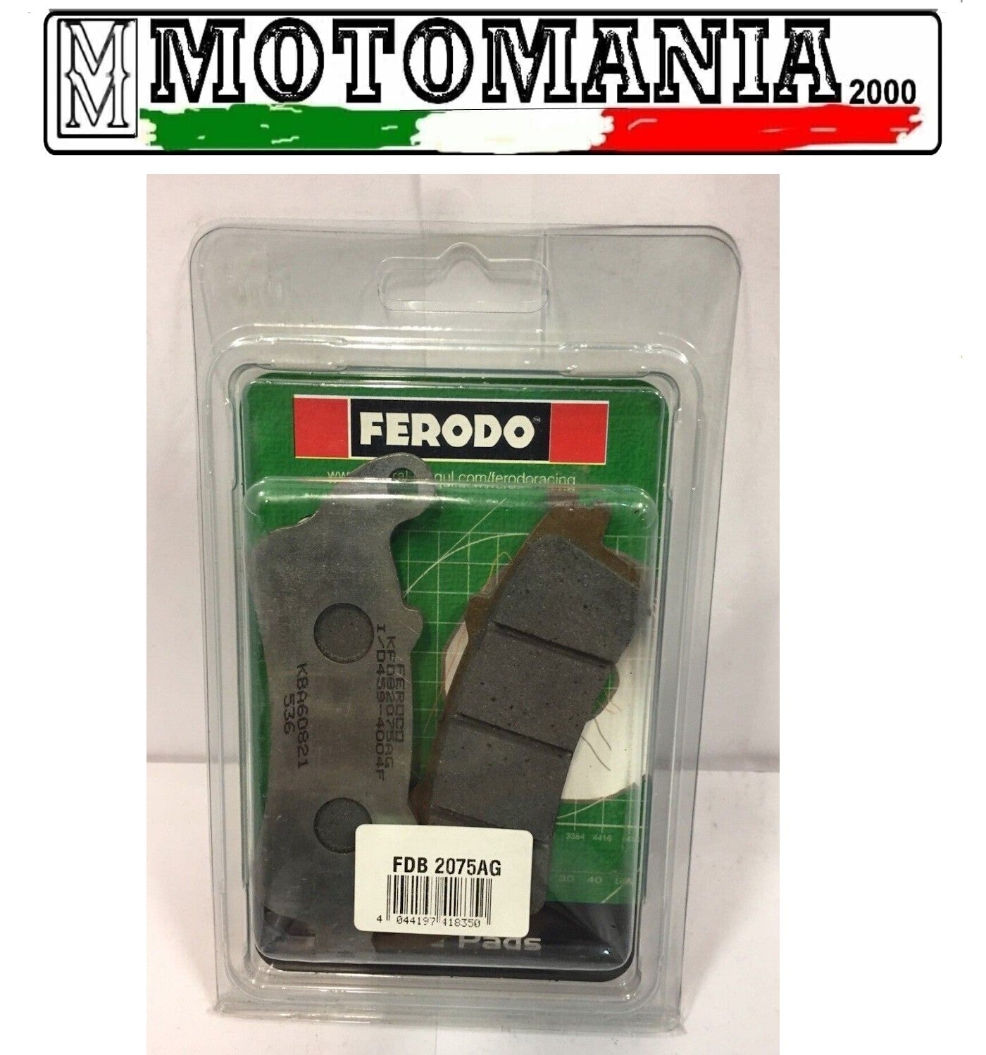 FDB2075AG  COPPIA PASTIGLIE FRENO DUCATI MONSTER 821 - 2015 XLV VARADERO 1000  *
