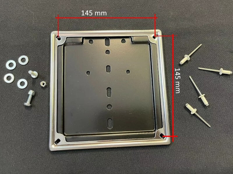 FRAME LICENSE PLATE HOLDER AND MOUNTING KIT X MOTORCYCLE AND SCOOTER OLD MODE...