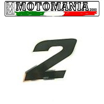 NUMERO ADESIVO NERO CON BORDO CROMATO CM 10X10 *
