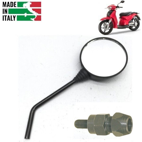 SPECCHIETTO DESTRO COMPLETO DI ADATTATORE DX PER APRILIA SCARABEO 50-100CC   *
