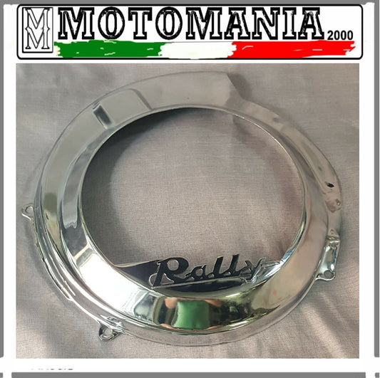 COPRIVENTOLA VESPA RALLY TUTTI I MODELLI CON SCRITTA IN ACCIAIO TUTTO CROMATO