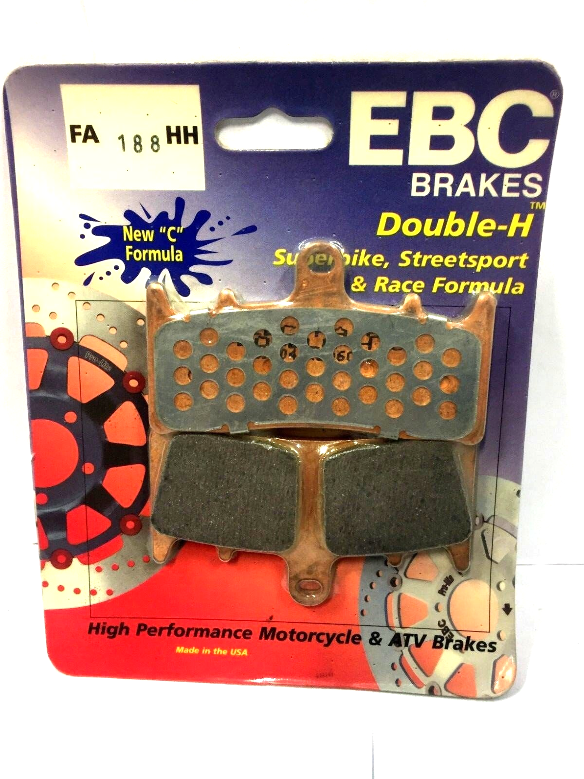 COPPIA PASTIGLIE FRENO ANTERIORI EBC SUZUKI GSX-R 1000 KAWASAKI ZRX 1200 R-S