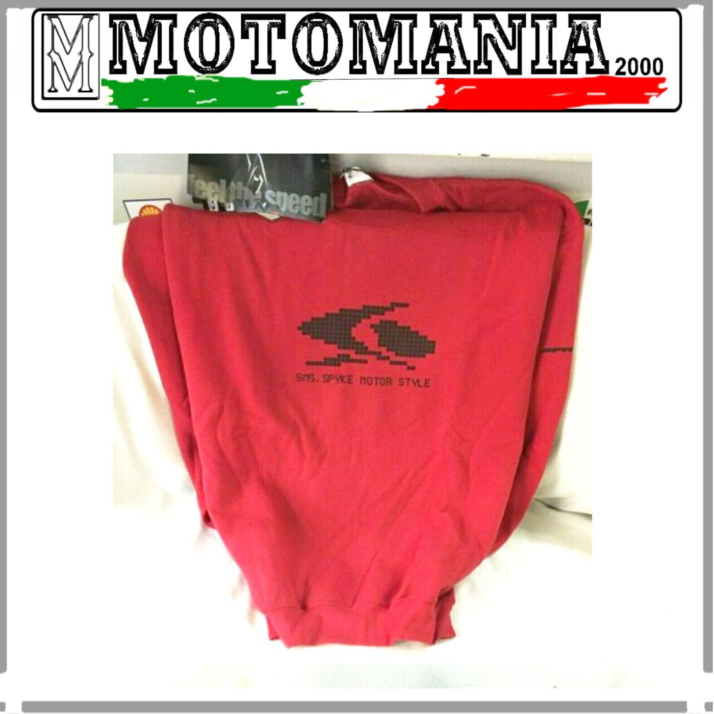 000M151910R FELPA GIROCOLLO TG.L COLORE ROSSO SPYKE