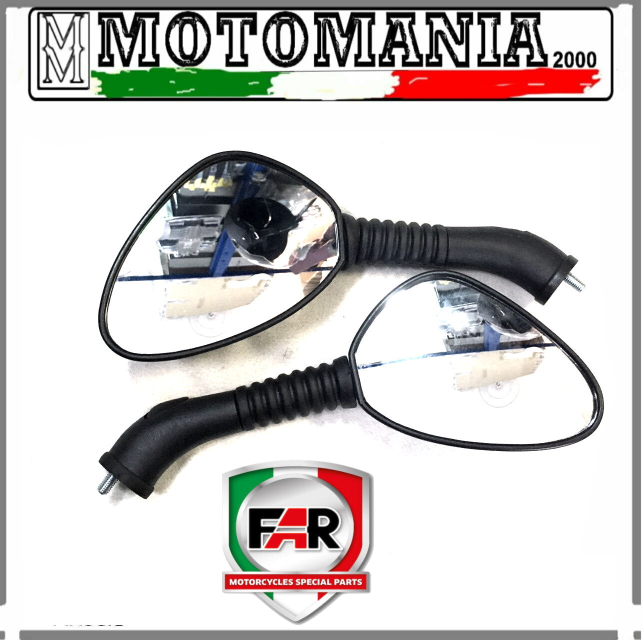 CP. SPECCHI RETROVISORI NERI SX E DX PER HONDA FORESIGHT 250 PRIMA SERIE