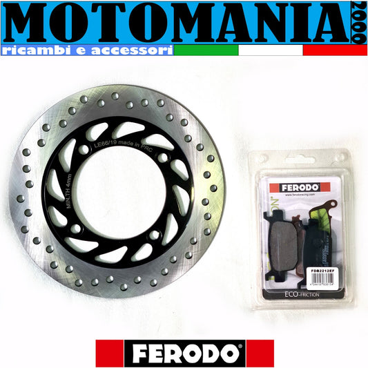 DISCO FRENO POST. + PASTIGLIE FERODO POSTERIORE PER HONDA  NSS 125 FORZA 2015