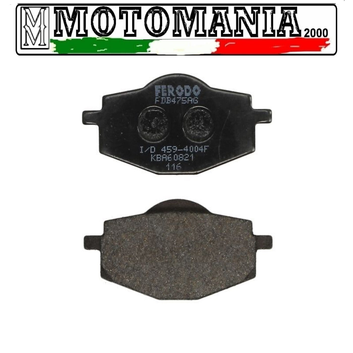 FDB475AG PASTIGLIE FRENO ANT. E POST. ARGENTATE PER YAMAHA TRIUMPH MBK MALAGUTI*