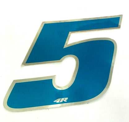 NUMERO ADESIVO BLU CON BORDO CROMATO ADESIVO CM.10X10  *