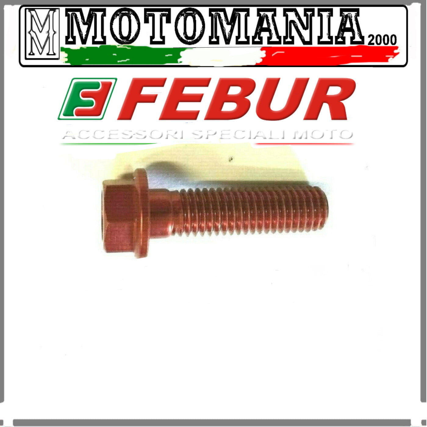 HEX HEAD SCREW dm.8 FOR FAIRINGS 6X25 RED IN ERGAL