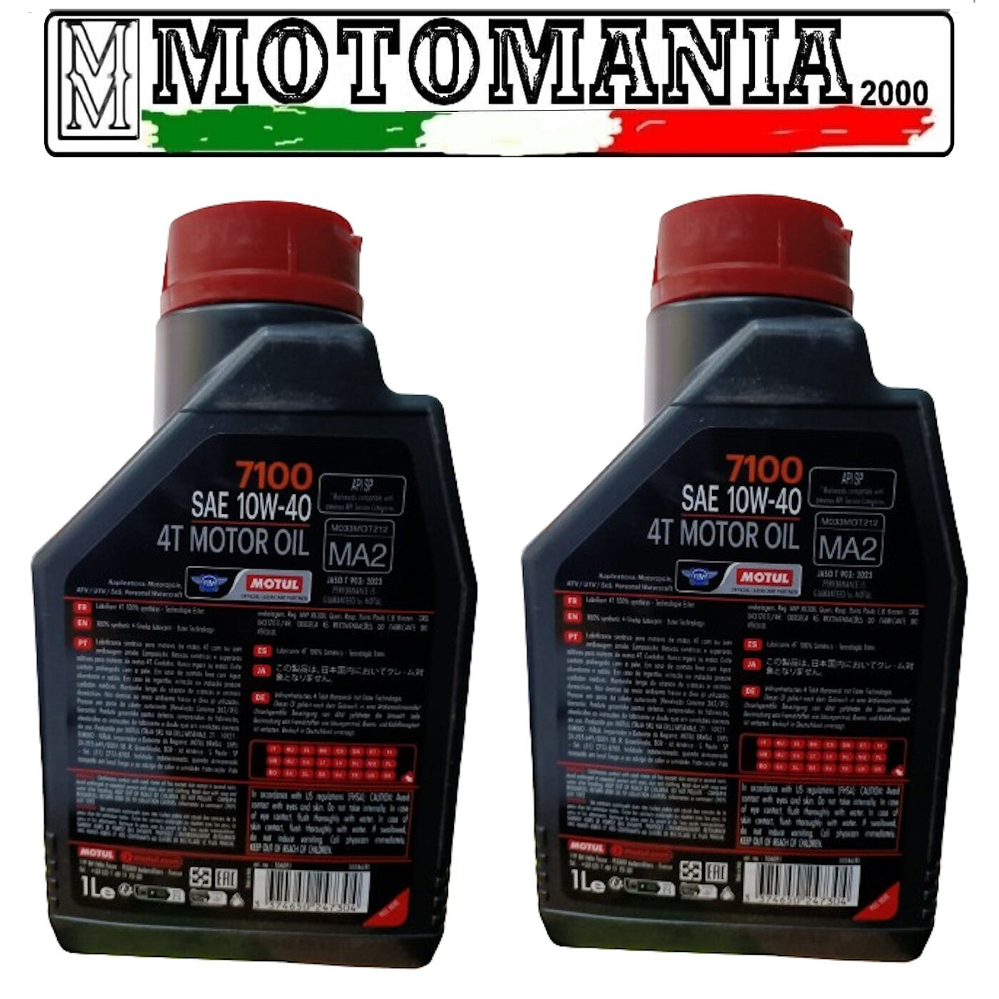104091  OLIO MOTORE MOTUL  7100 10W40 4T - 2L  * SINTETICO