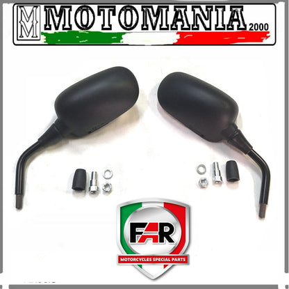 PAIR OF BLACK LEFT AND RIGHT MIRRORS FOR HONDA JAZZ 250 COMPLETE WITH ATTACHM...