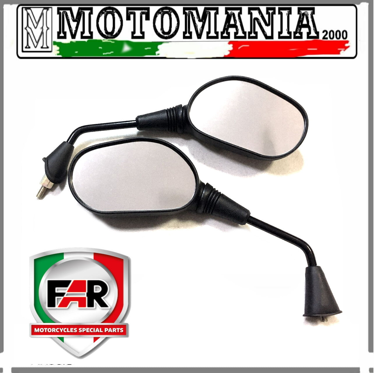 PAIR OF BLACK LEFT AND RIGHT MIRRORS FOR SUZUKI BURGMAN 125-150,SIXTEEN 150