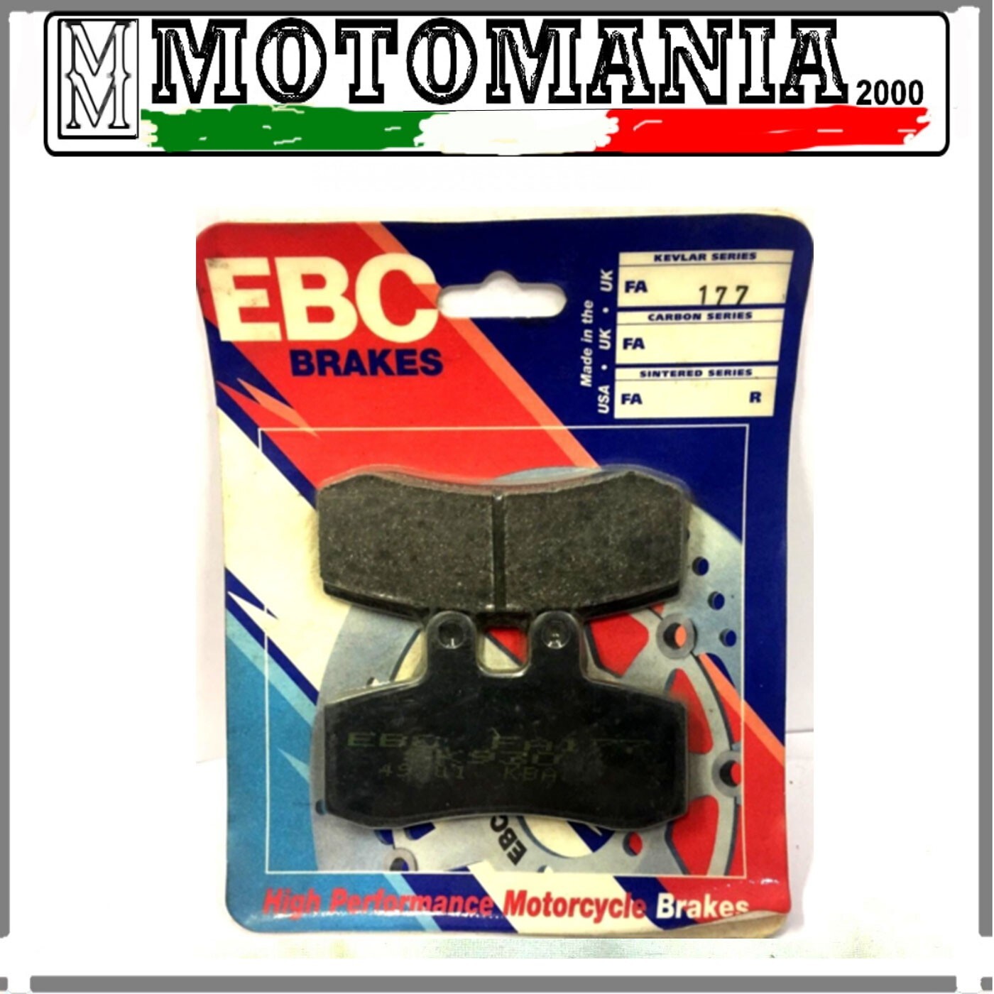 FA177  CP PASTIGLIE FRENO EBC POSTERIORE APRILIA PEGASO 650  CUBE IE