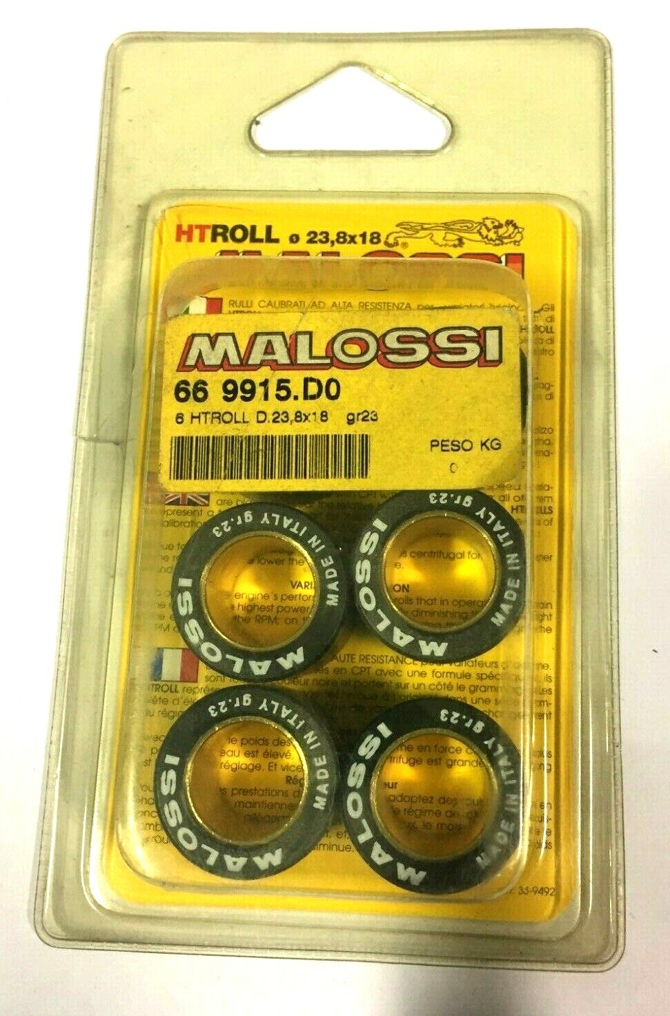 669915.D0 KIT RULLI VARIATORE 23,8X18 GR.23 PIAGGIO HEXAGON 250