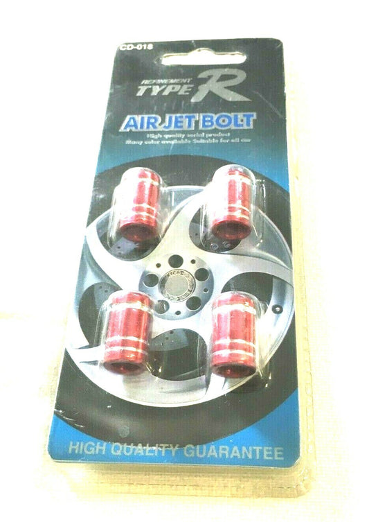 KIT 4 TAPPI RUOTE MOTO E AUTO ROSSO