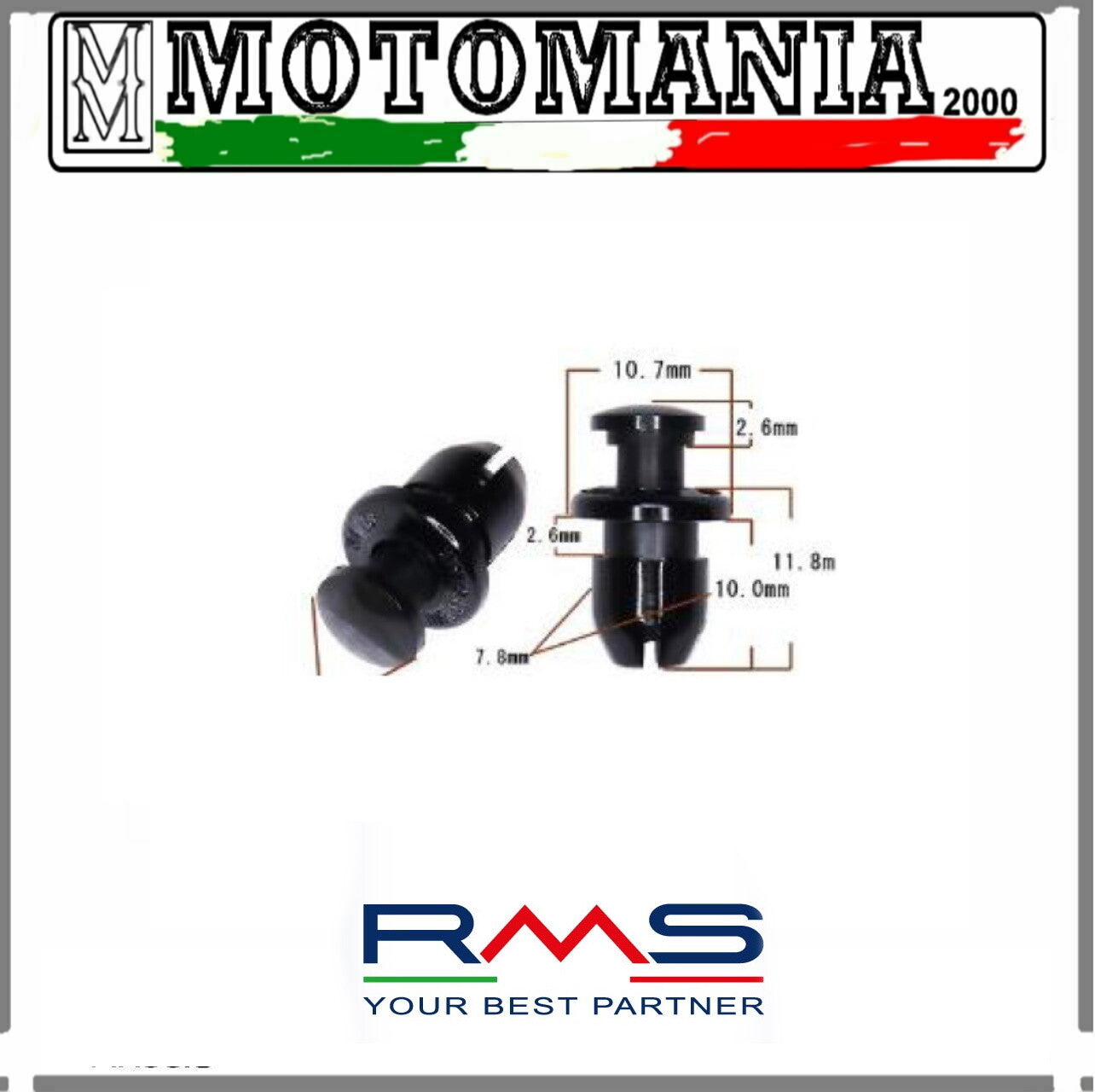 HONDA CBR 600 F 1987/1988,CBR 600 RR	2003/2006 RIVETTO IN PLASTICA 121832001  *