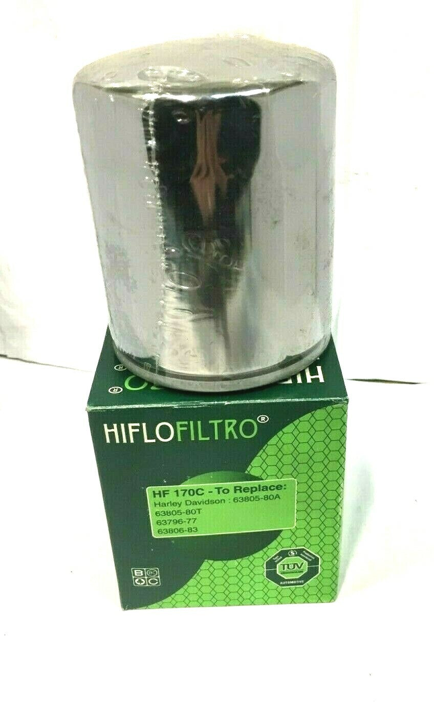 E1717101 HIFLO HF 171 HARLEY BUELL 2000-2001-2002 CHROME OIL FILTER