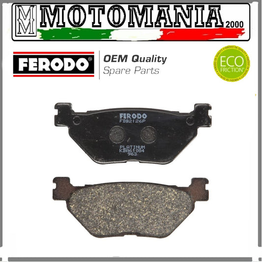 FDB2126P PASTIGLIE FRENO POSTERIORE PLATINUM PER YAMAHA T-MAX