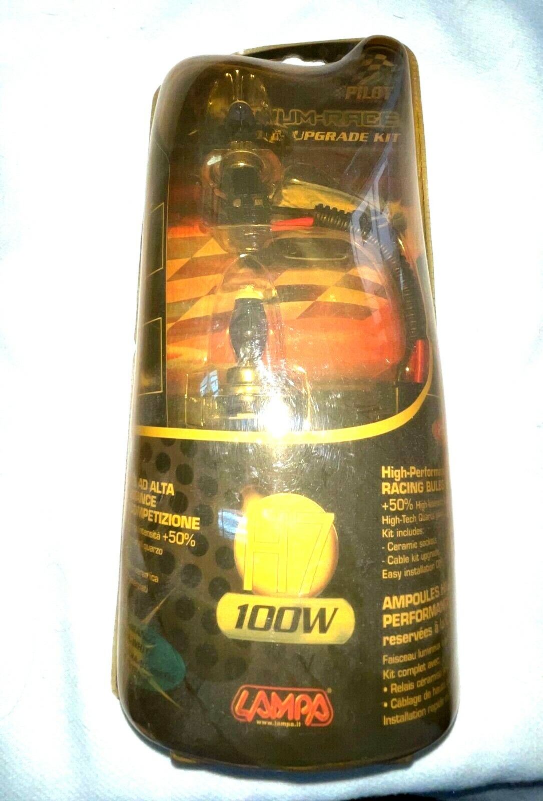 LAMPA PILOT LAMPADINE 5500K H7 12V 100W XENIUM RACE PORTALAMPADA CERAMICA