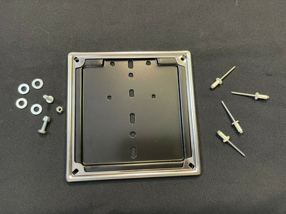 FRAME LICENSE PLATE HOLDER AND MOUNTING KIT X MOTORCYCLE AND SCOOTER OLD MODE...