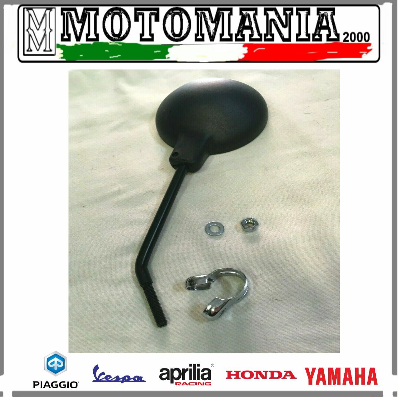 SPECCHIO RETROVISORE DX-SX UNIVERSALE PER CICLOMOTORE CON COPPA BOMBATA