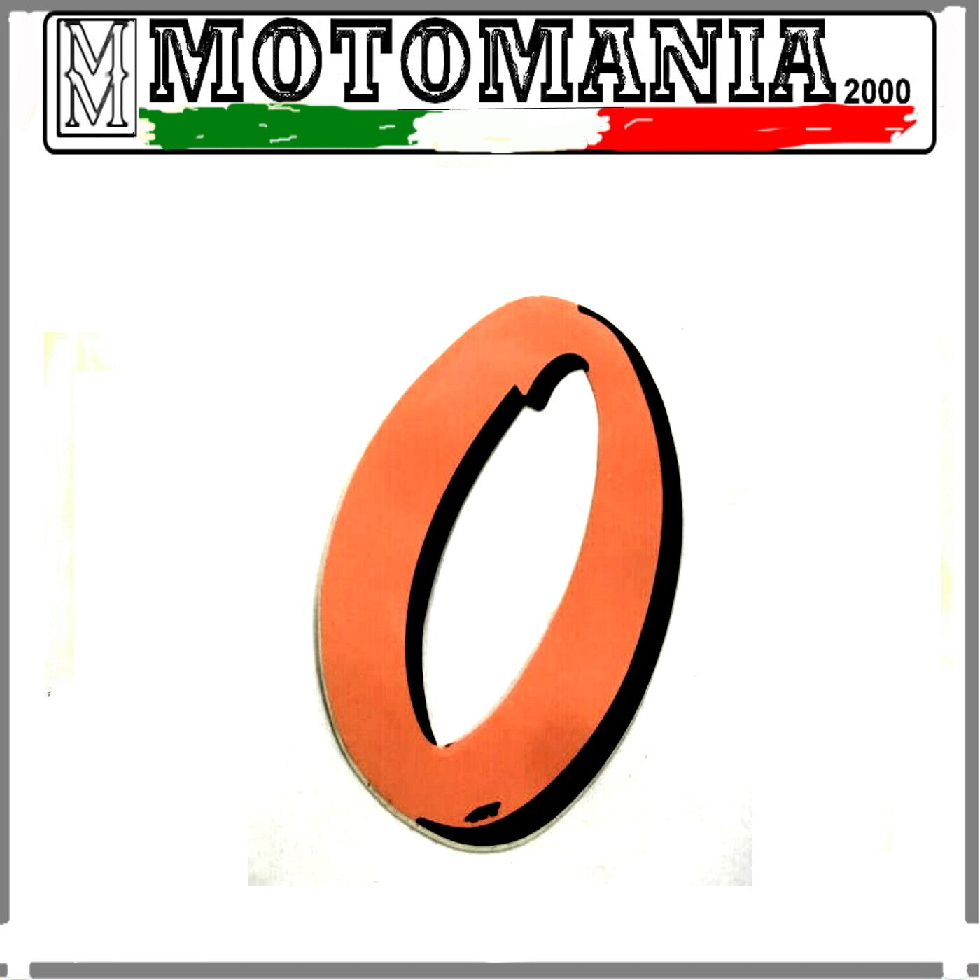 NUMBER 0 NEON ORANGE WIDTH 10MM LENGTH 10MM *