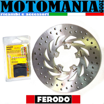 FERODO FMD0007R BRAKE DISC + BRAKE PADS 629011 BENELLI ADIVA AND GILERA