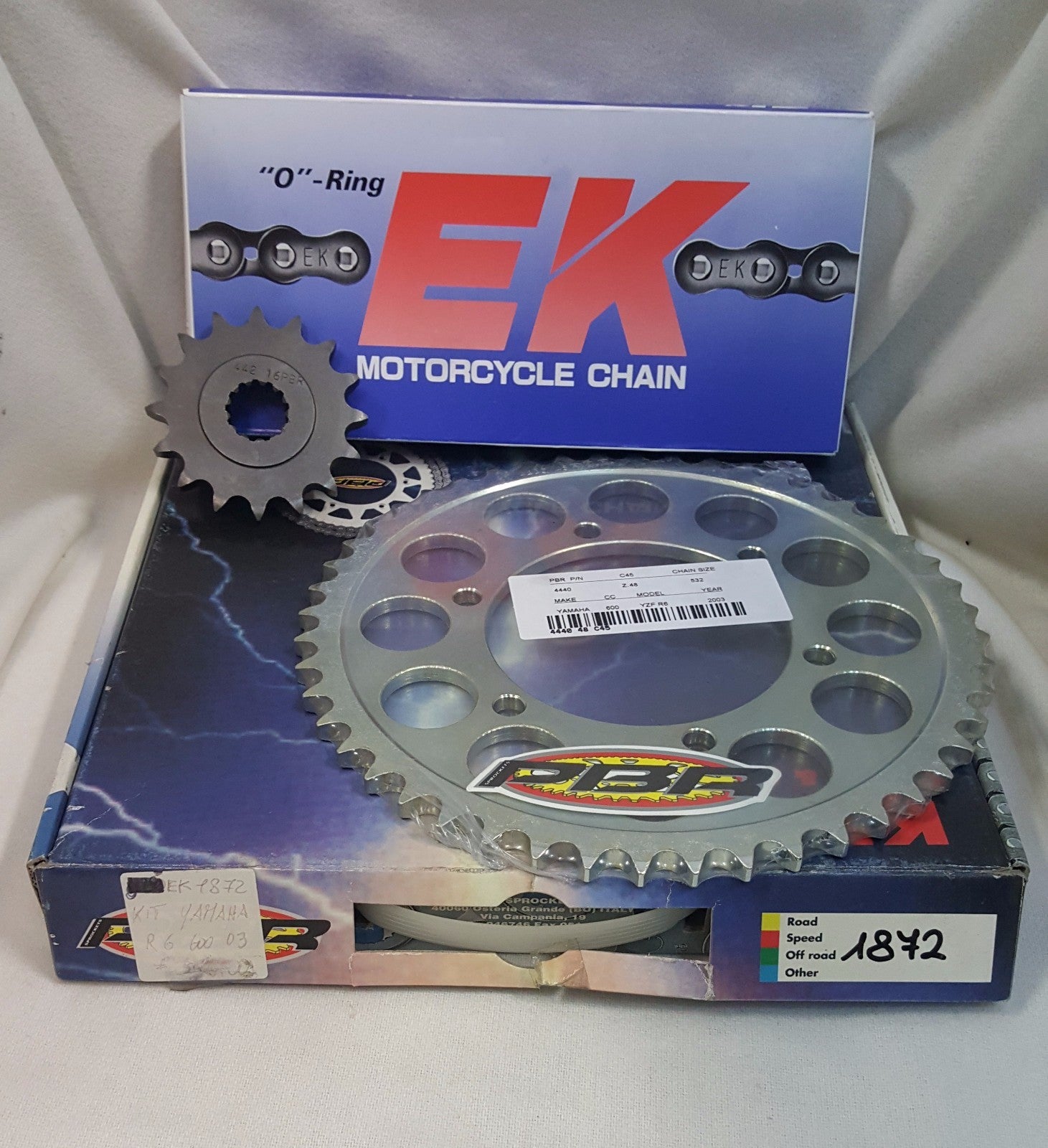 COD. EK1872 KIT TRASMISSIONE PBR YAMAHA YZF-R6 600 2003 2005