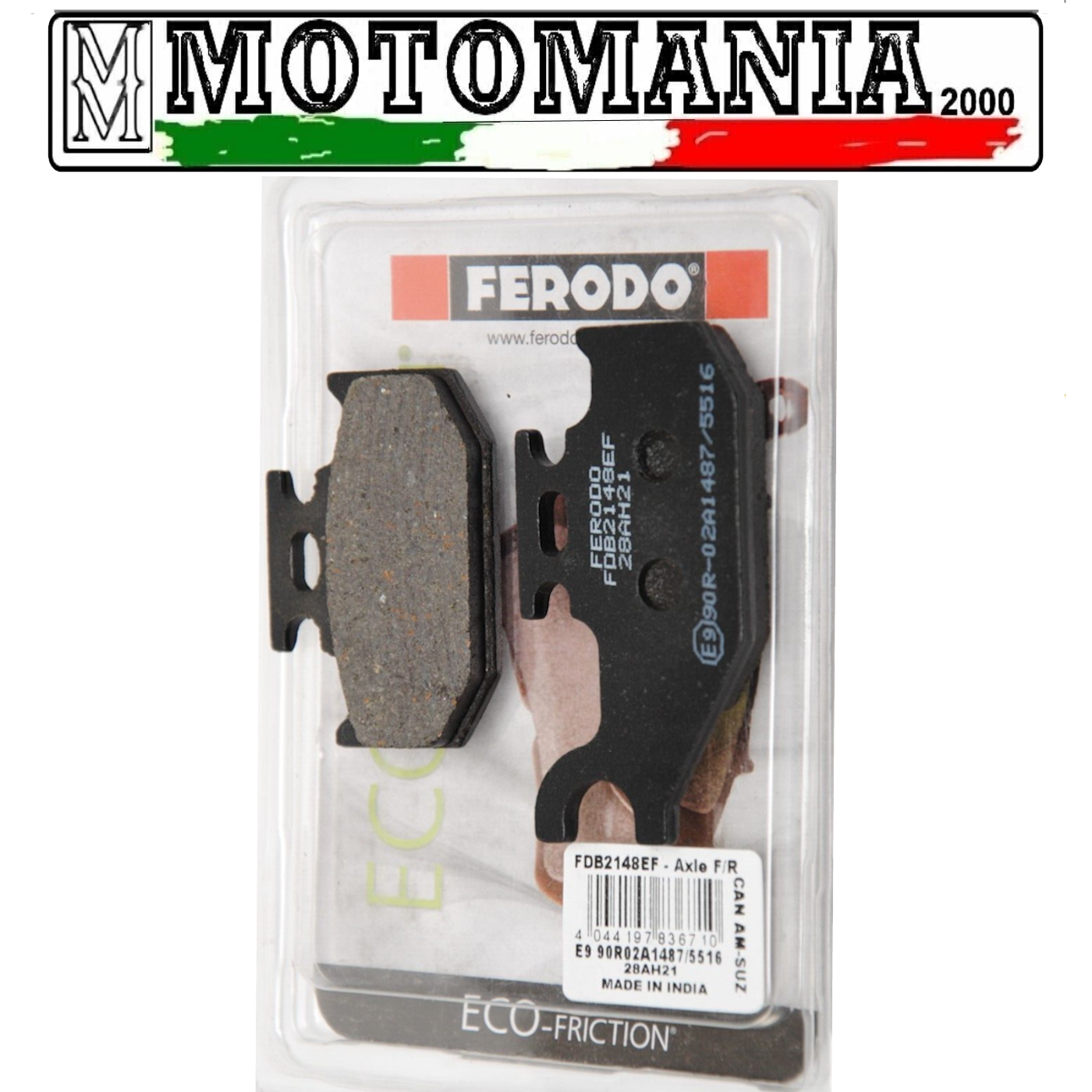 FDB2148EF PASTIGLIE FRENO PER  SUZUKI BURGMAN L3 125 / BENELLI CAFFE' NERO 250 *