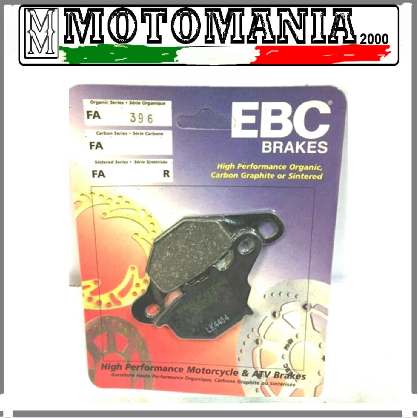 FA396  CP PASTIGLIE FRENO EBC ANTERIORE KAWASAKI SC 150 SUZUKI AN BURGMAN 125
