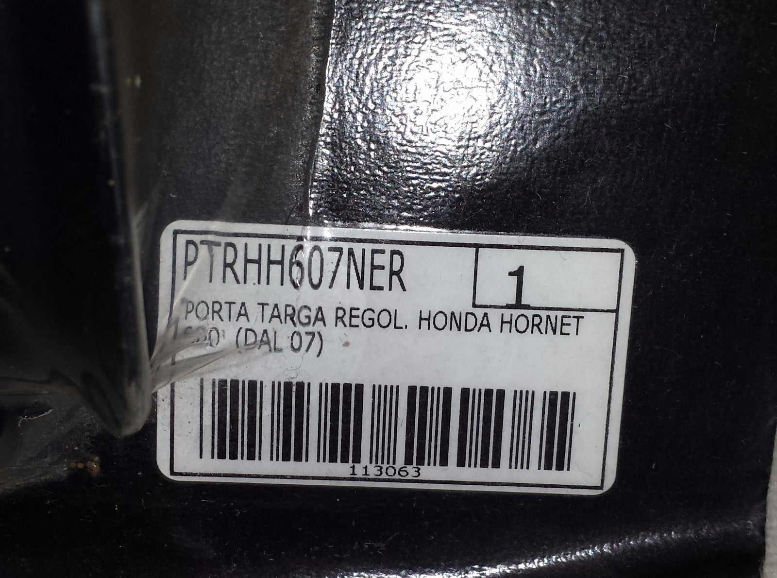 PTRHH607NER LIGHTECH PORTATARGA REGOLABILE HONDA HORNET 600 DAL 2007
