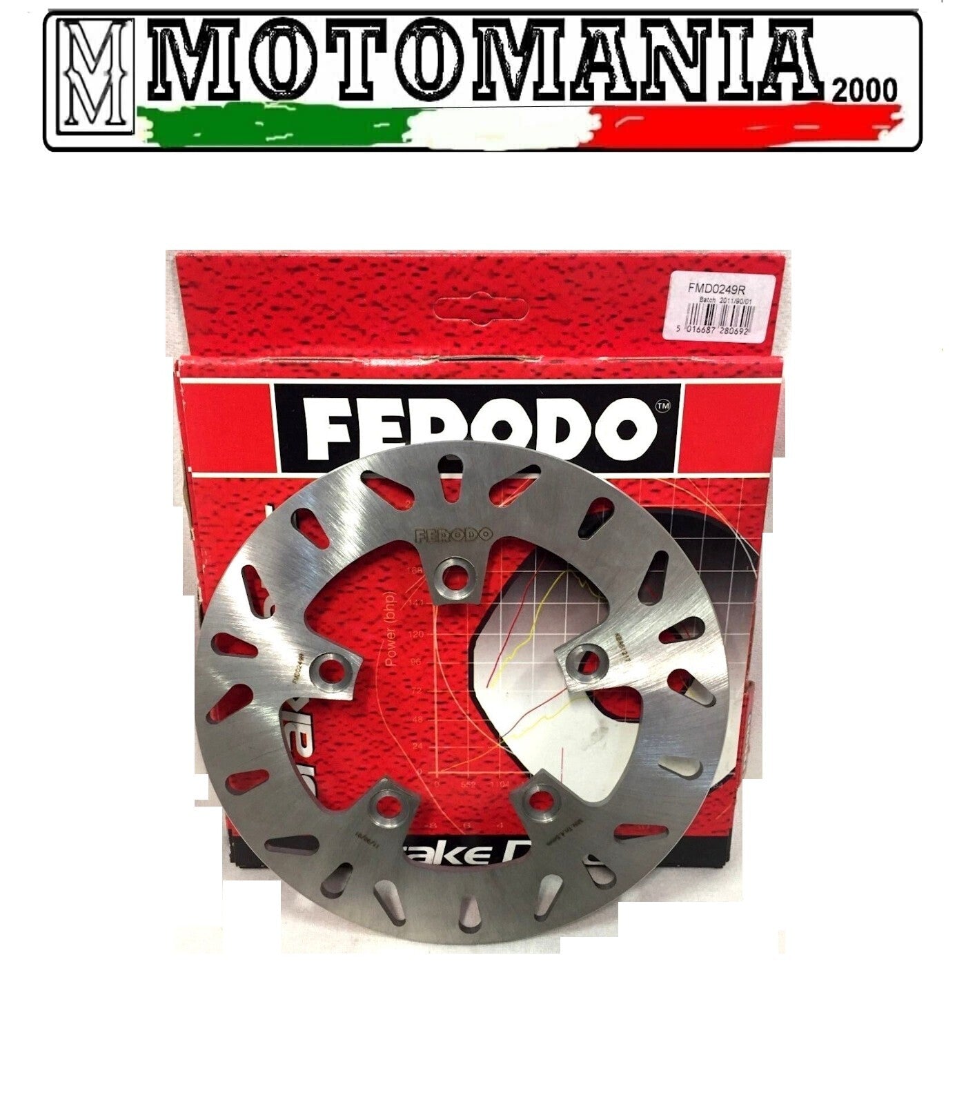 FMD0249R REAR BRAKE DISC FERODO SUZUKI GSXR 600-750-1000 SV 650 1000 *