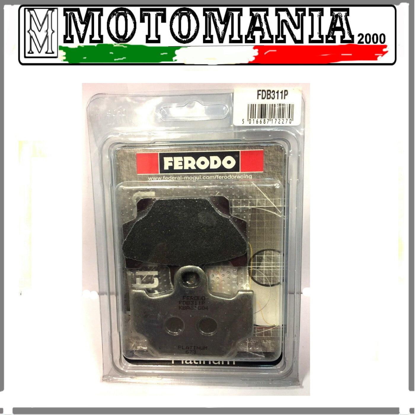 FDB311P CP PASTIGLIE FRENO FERODO YAMAHA VIRAGO 250 -XT 350 -XT 600 -XT 650