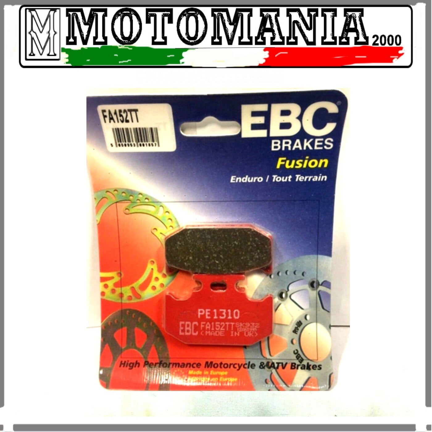 FA152 CP PASTIGLIE FRENO EBC POST.YAMAHA TT 250 E 600 -94-95 KLR 650 93-97 SU